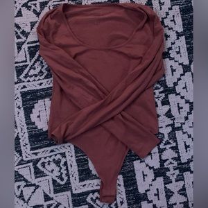 XS body suit, Salmon colored